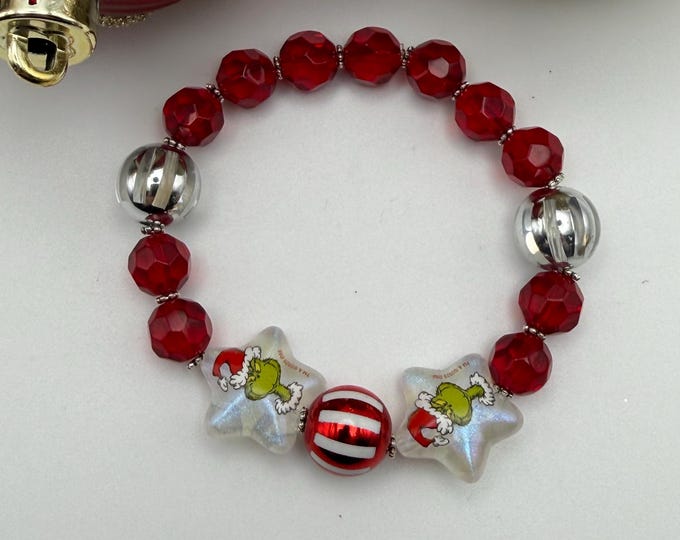Christmas Grinch Bracelet | Christmas Bracelet | Stocking Stuffer