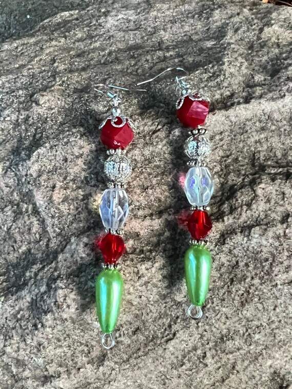 Dangle Christmas Ornament Earrings