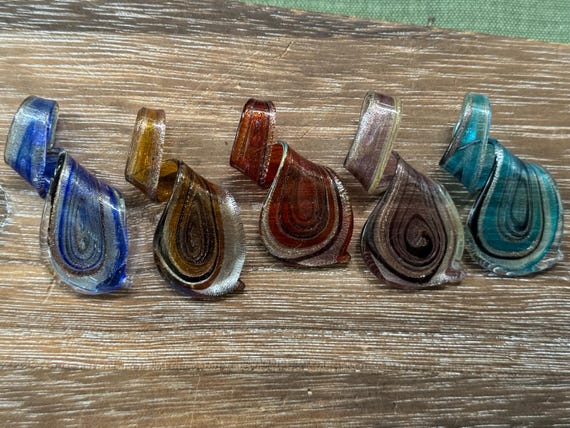 Spiral Pendant Necklace | Murano Glass Spiral Pendant Necklace