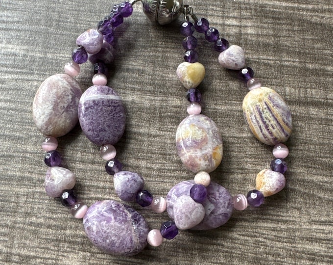 Amethyst Bracelet with magnetic Clasp