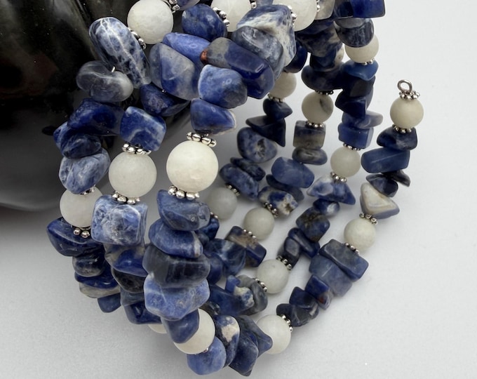 Sodalite Memory Wire Bracelet | Sodalite Bracelet