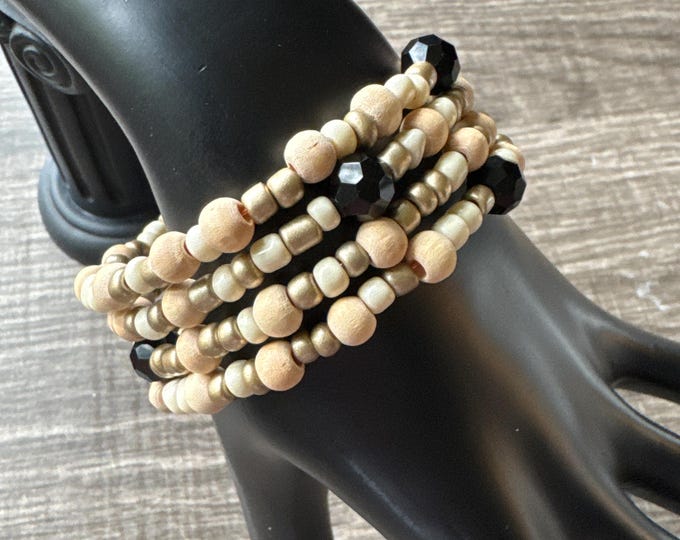 Morse Code Memory Wire Bracelet | Beaded Bracelet | Message in a Bracelet | Support Bracelet
