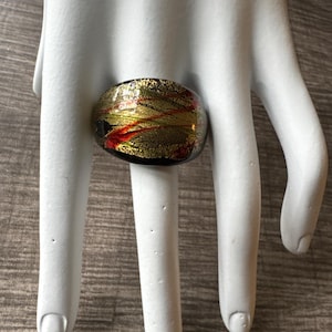 Murano Glass LampWork Ring - Size 8