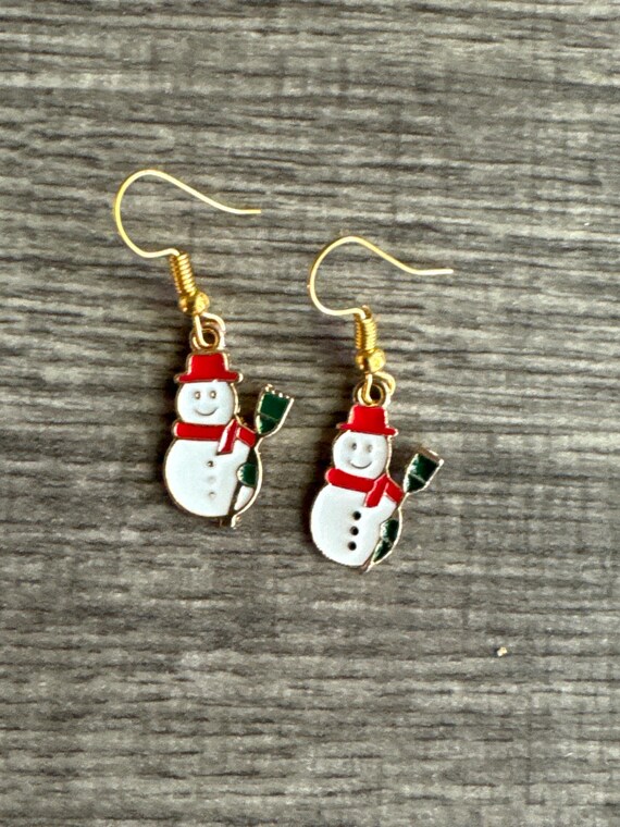 Snowman Earrings | Christmas Earrings | Stocking Stuffer