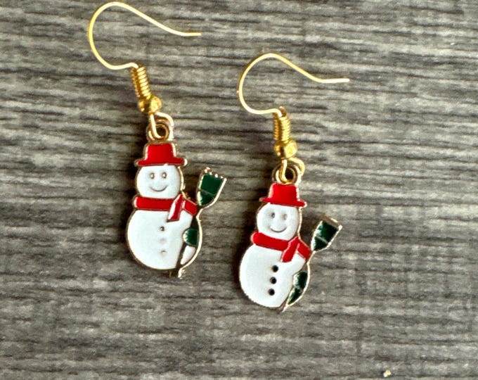 Snowman Earrings | Christmas Earrings | Stocking Stuffer