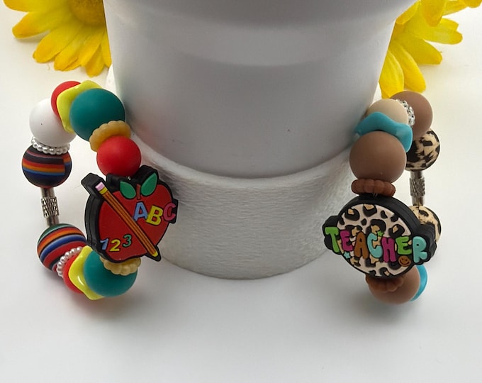 Teacher Tumbler Handle Bracelet | Teacher Bracelet | Stanley Cup Accessories