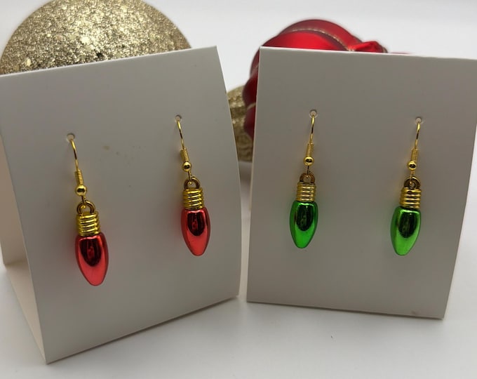 Christmas Bulb (Shiny) Earrings | Stocking Stuffers