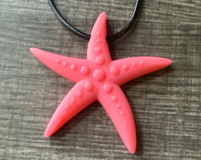 Colorful Starfish | 3D Printed Starfish | Starfish Pendant Necklace