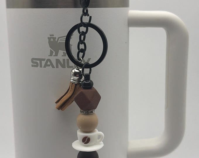 Coffee Straw Charm | Stanley Cup Accessories | Coffee Key Chain/Purse Charm