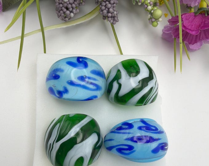 Size 8 - Assorted Glass Rings - Millefiori Glass Rings | Murano Glass Inspired Glass Rings
