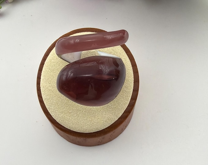 Size 6 1/2 - Wrap Glass Ring | Lampwork Glass Ring | Murano Glass Inspired Glass Ring