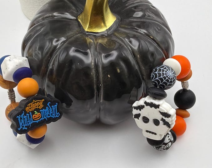Halloween Themed Tumbler Handle Bracelet | Stanley Cup Accessories | Cup/Tumbler Handle Bracelet