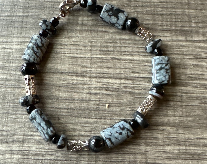 Snowflake Obsidian | Gemstone Bracelet