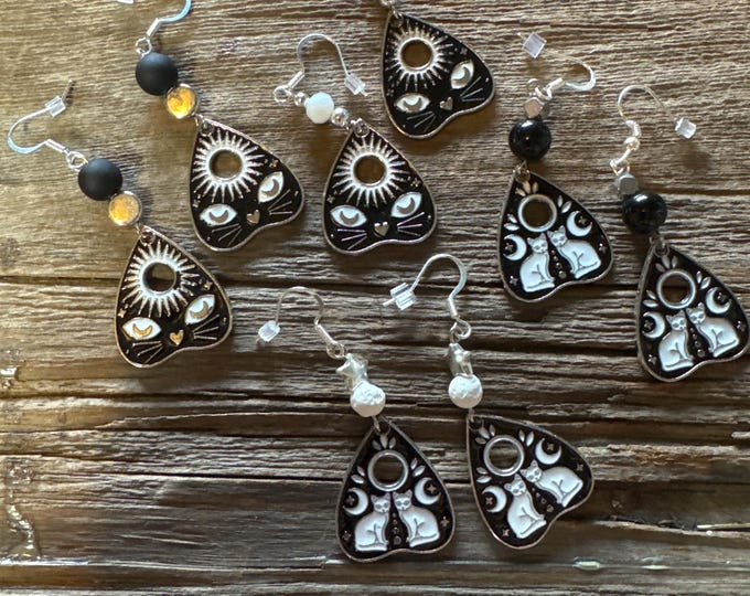 Tarot Earrings | Ouija Earrings | Halloween Earrings | Cat earrings |