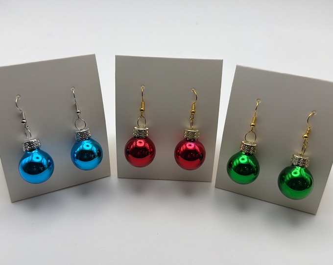 Christmas Ball Earrings | Stocking Stuffers | Christmas Earrings