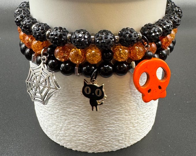 Halloween Stanley Cup Bracelet | Tumbler Accessories  | Stanley Charm Bracelet | Tumbler Bracelet | Stretchy Cup Bracelet