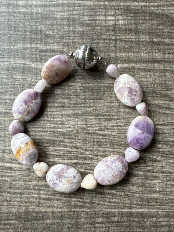 Amethyst Bracelet with Magnetic Clasp