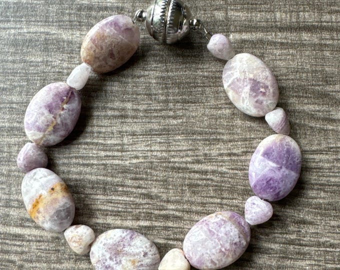 Amethyst Bracelet with Magnetic Clasp