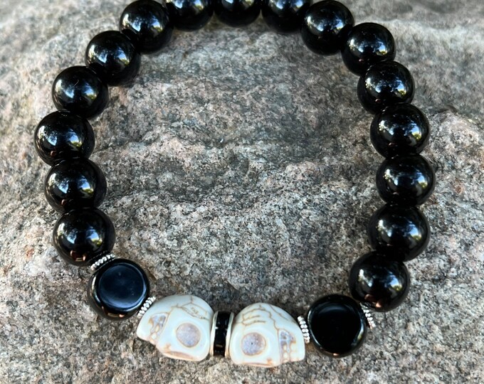 Howlite Skull Bracelet