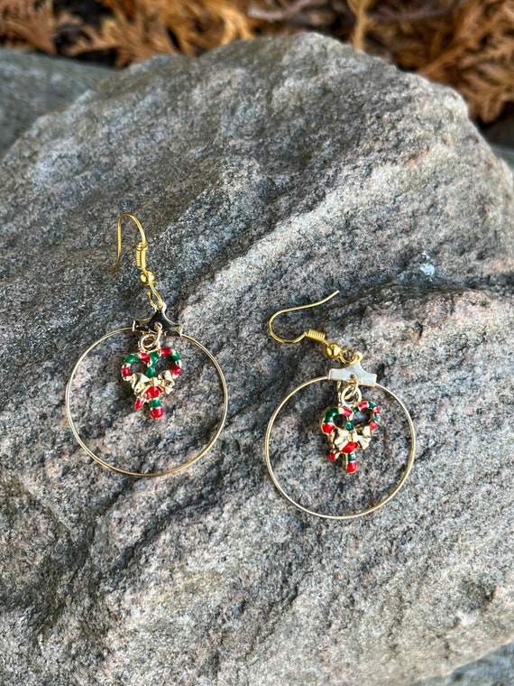 Candy Cane Hoop Earrings