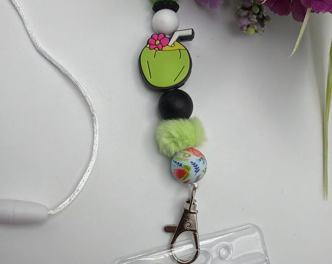 Coconut Lanyard | Coconut Silicone Bead Lanyard | Cruise Lanyard