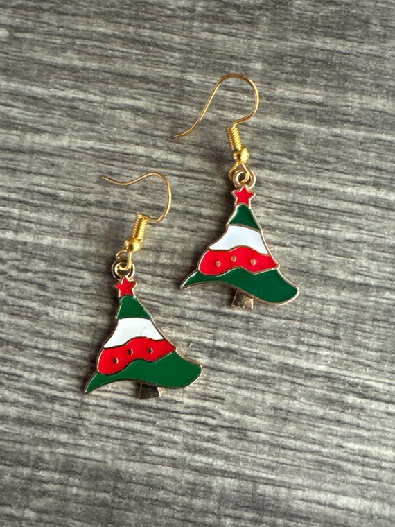 Christmas Tree Earrings | Tree Earrings | Christmas Earrings
