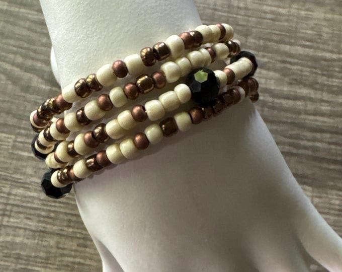 Morse Code Memory Wire Bracelet | Beaded Bracelet | Message in a Bracelet | Support Bracelet