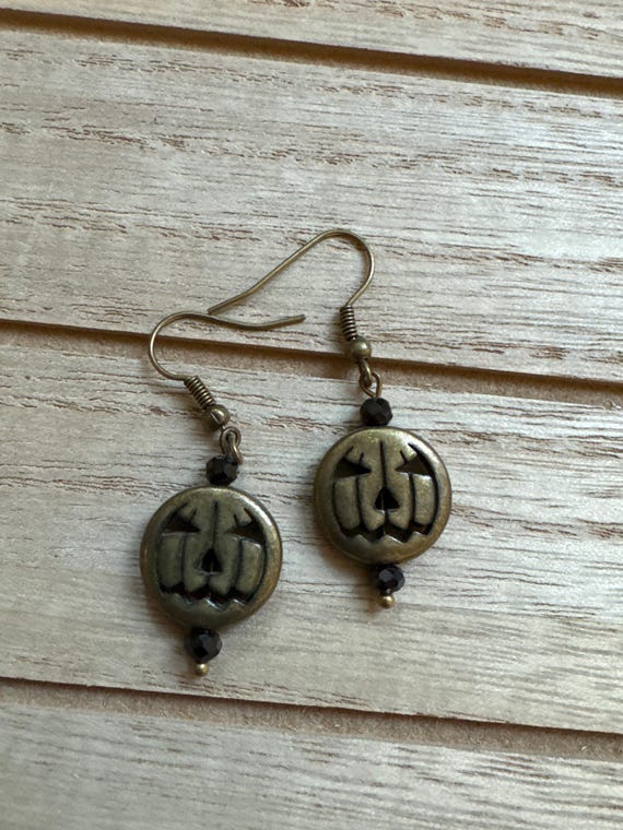 Bronze Pumpkin Earrings