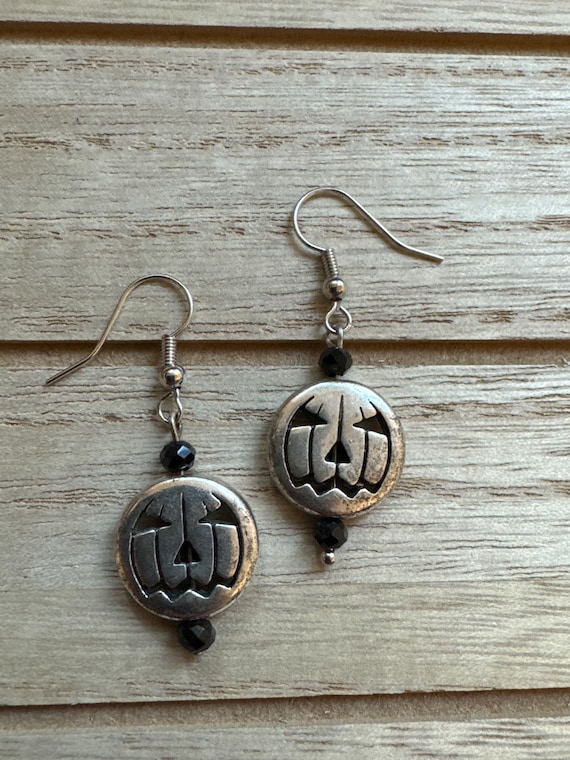 Silver Pumpkin Earrings