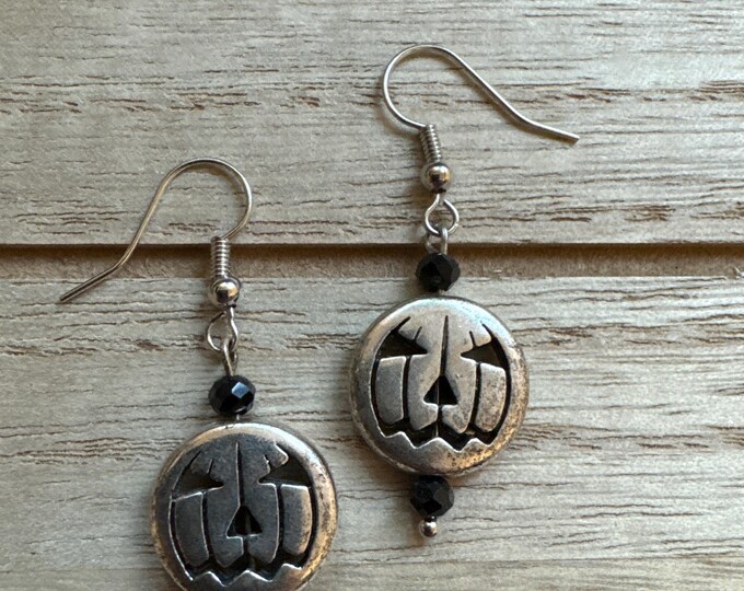 Silver Pumpkin Earrings