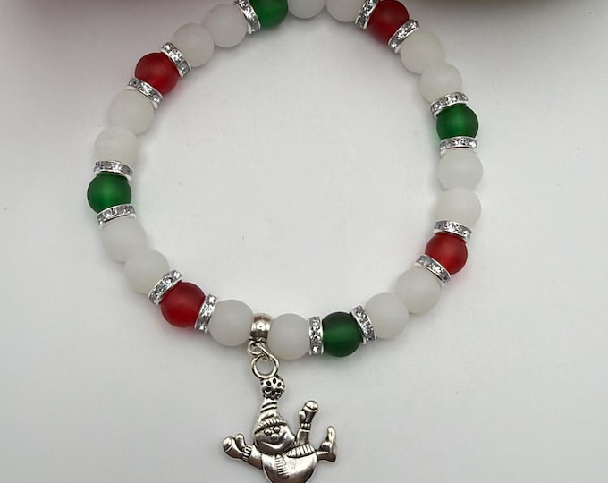 Snowman Charm Bracelet | Holiday Bracelet| Christmas Bracelet
