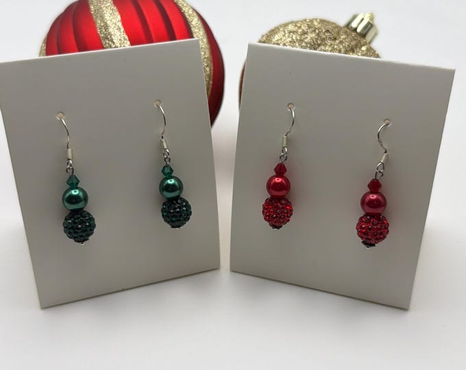 Crystal Pave Earrings | Christmas Earrings | Stocking Stuffers