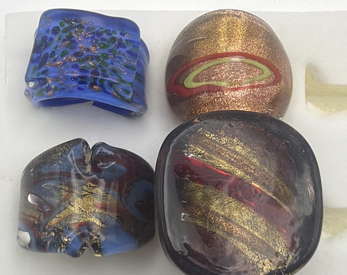 Size 8 - Assorted Glass Rings - Millefiori Glass Rings | Murano Glass Inspired Glass Rings