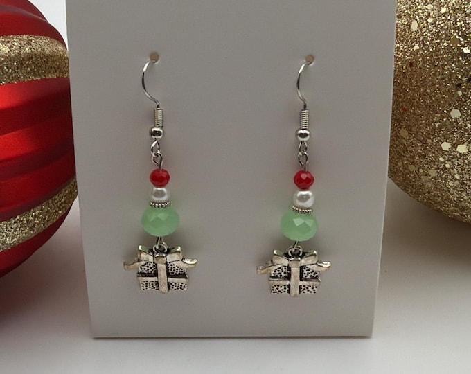Christmas Present Earrings | Christmas Earrings | Stocking Stuffers