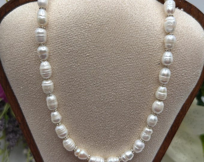 Freshwater Pearl Necklace | Pearl Necklace | 15” Choker Freshwater Pearl Necklace