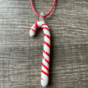 Candy Cane Pendant Necklace