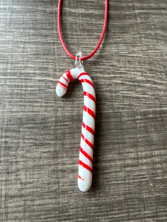 Candy Cane Pendant Necklace