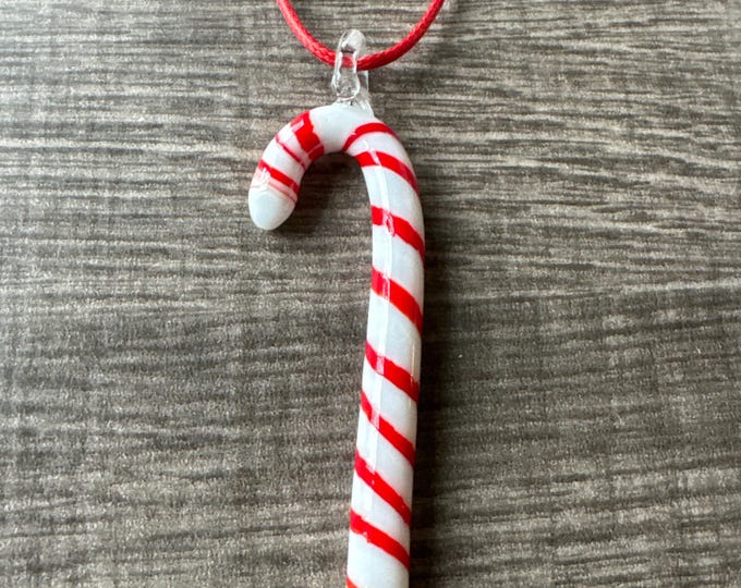 Candy Cane Pendant Necklace
