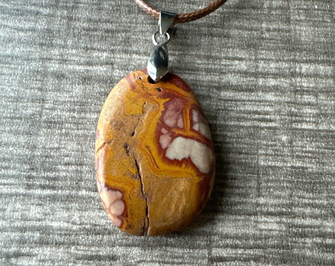 Jasper Oval Pendant Necklace | Jasper Pendant