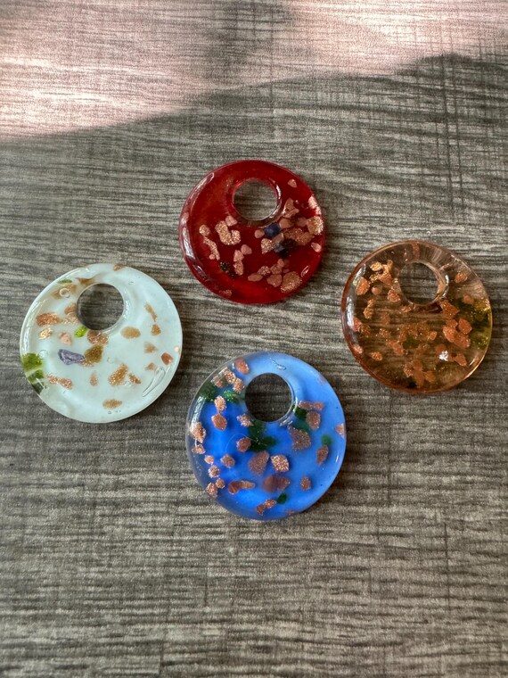 Circle Pendant Necklace | Lampwork Glass Circle