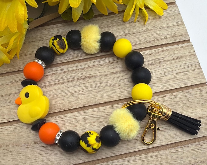Yellow Duck Wristlet/Keychain | Duck Wristlet | Yellow Duck Key Chain