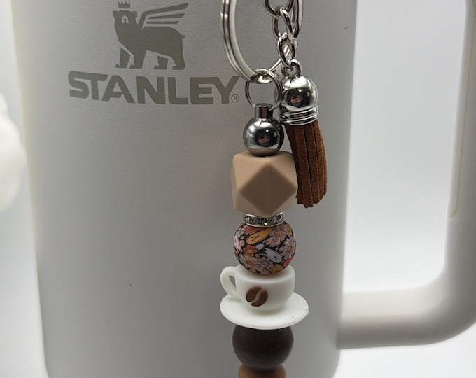 Coffee Straw Charm | Stanley Cup Accessories | Coffee Key Chain/Purse Charm