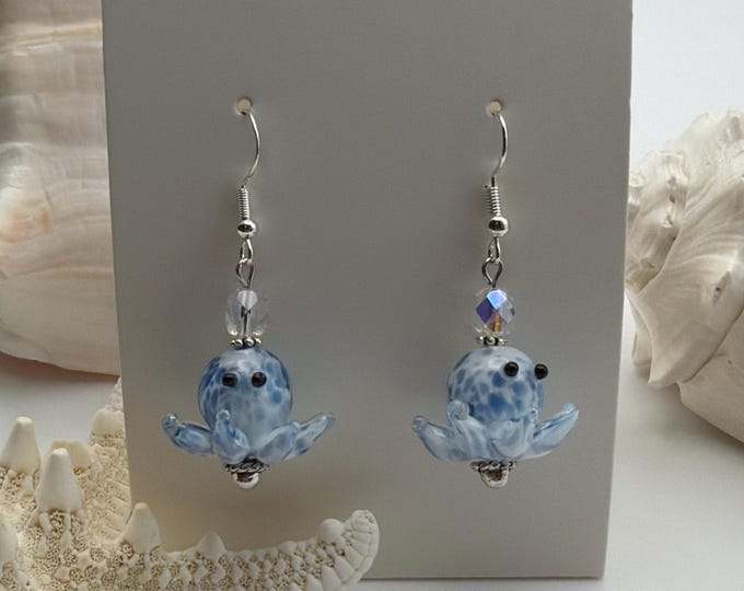 Octopus Earrings | Lampwork Glass Octopus Earrings