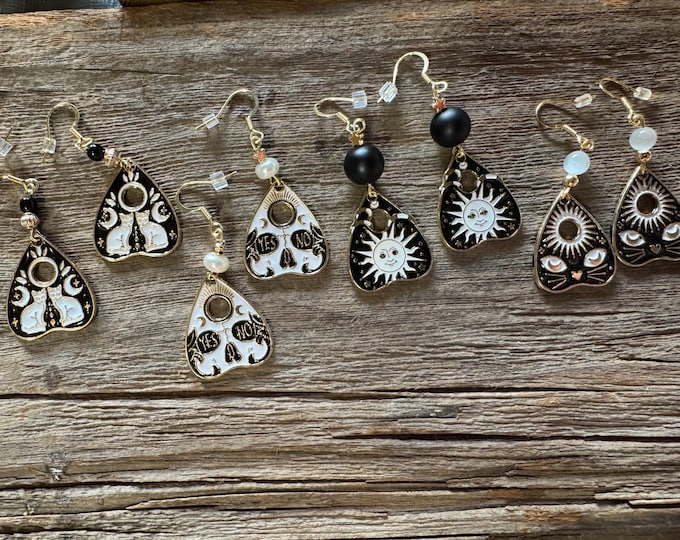 Tarot Earrings | Planchette | Ouija Earrings | Halloween Earrings