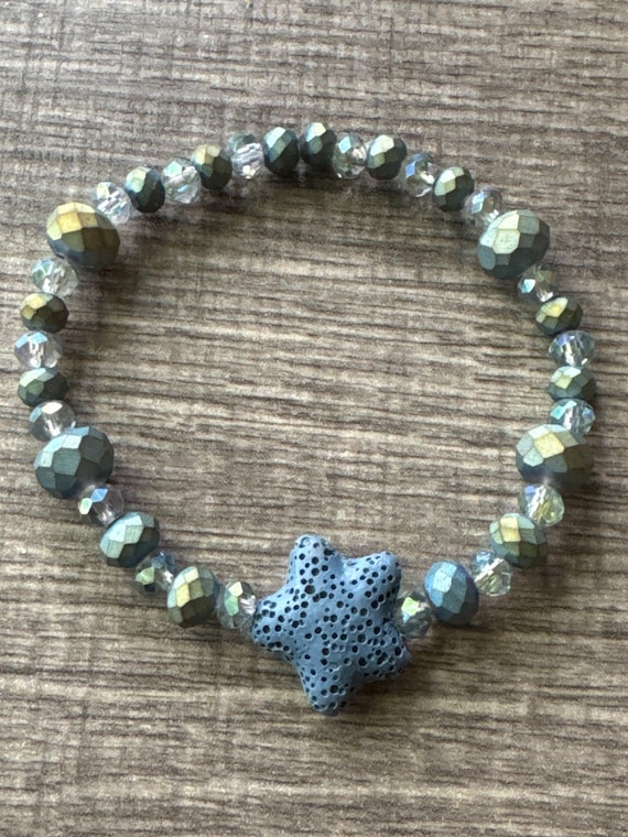 Lava Rock Starfish Bracelet