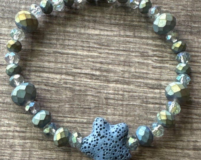 Lava Rock Starfish Bracelet