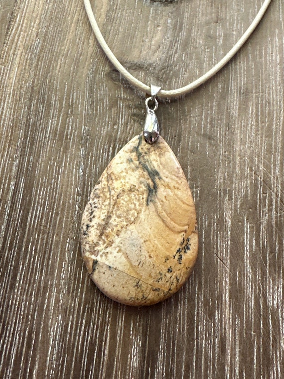 Khaki Jasper Pendant | Jasper Pendant Necklace