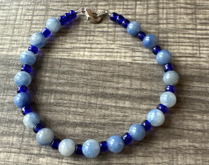 Blue Aventurine Gemstone Bracelet
