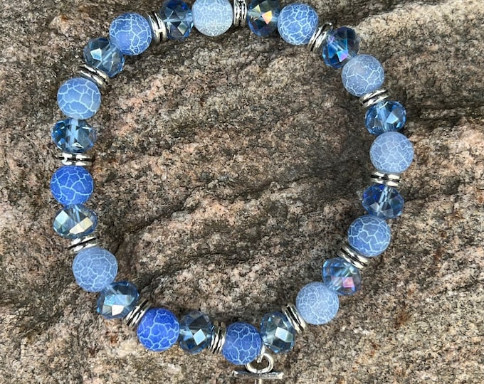 Anchor Charm Beaded Bracelet