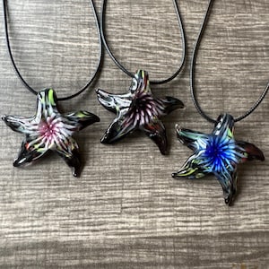 Murano Glas Seestern Anhänger Halskette | Seestern-Anhänger-Halskette